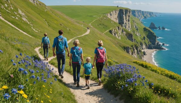 Randonner en famille sur la côte fleurie pour des découvertes inoubliables
