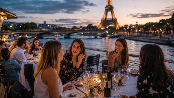 Vivre un dîner croisière à Paris entre amis pour une soirée inoubliable